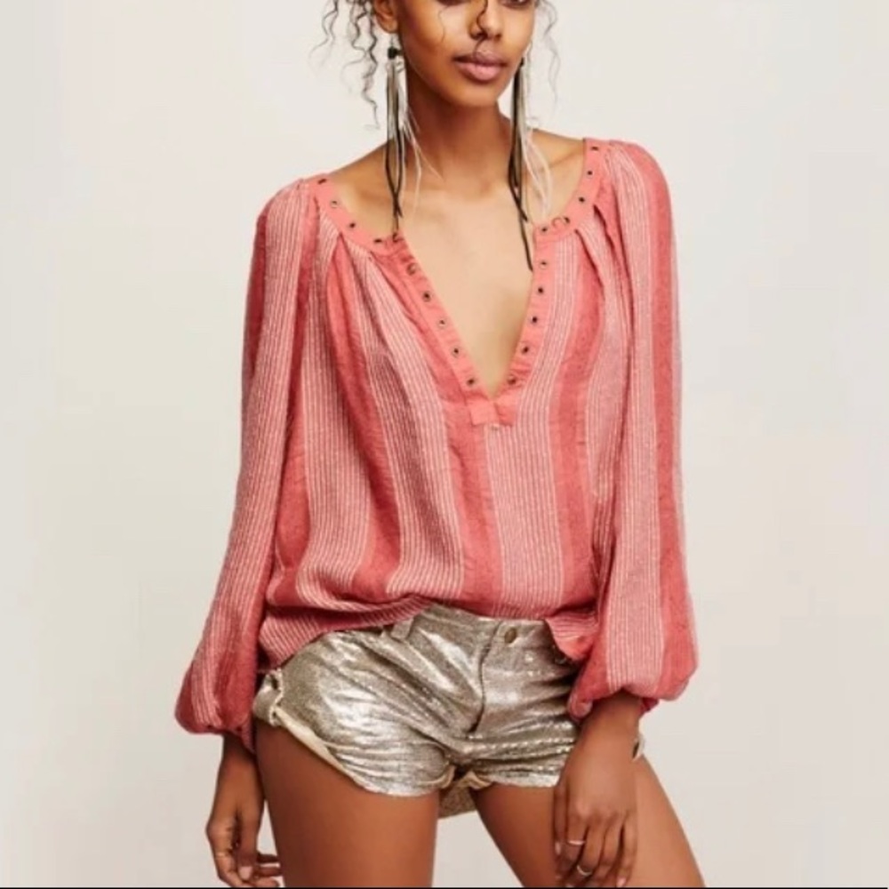 Free People • ‘Against All Odds’ V Neck Blouse